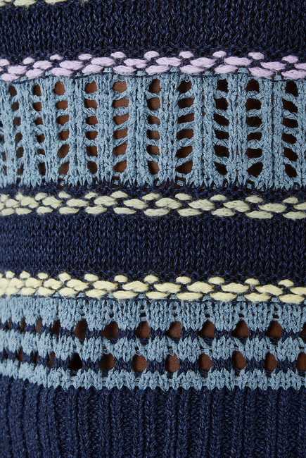 Kieran Mixed Open-Knit Top